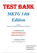 Test Bank for MKTG&comma; 14th Edition by Charles W&period; Lamb