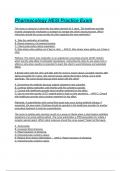 Pharmacology HESI Practice Exam Questions and Answers 2025&sol;2026 100&percnt; Verified&period;