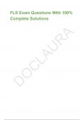 FLS Exam Questions With 100&percnt; Complete Solutions