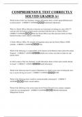 COMPREHENSIVE TEST CORRECTLY SOLVED GRADED A&plus;