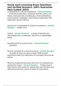Social work Licensing Exam Questions and Verified Answers&comma; 100- Guarantee Pass &lpar;Latest 2025&rpar;&period;docx
