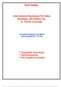 Test Bank for International Business The New Realities&comma; 5th Edition by Cavusgil &lpar;All Chapters included&rpar;