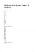 NIH Stroke Scale Group A Patient 1-6