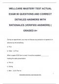 WELLCARE MASTERY TEST ACTUAL  EXAM 80 QUESTIONS AND CORRECT  DETAILED ANSWERS WITH  RATIONALES &lpar;VERIFIED ANSWERS&rpar; &vert;  GRADED A&plus;