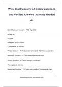 WGU Biochemistry OA Exam Questions  and Verified Answers &vert; Already Graded  A&plus;