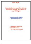 Test Bank for Essential Environment The Science behind the Stories&comma; 7th Edition by Withgott - 2025 Published &lpar;All Chapters included&rpar;