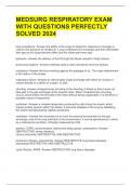 MEDSURG RESPIRATORY EXAM WITH QUESTIONS PERFECTLY SOLVED 2024 