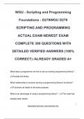 WGU EXAM PACKAGE DEAL QUESTIONS AND VERIFIED DETAILED ANSWERS &vert; 100&percnt; GUARANTEED PASS &vert; ALREADY GRADED A&plus;