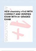 HESI chemistry v1&sol;v2 WITH CORRECT AND VERIFIED EXAM WITH A&plus; GRADED EXAM