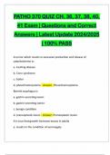 PATHO 370 QUIZ CH&period; 36&comma; 37&comma; 38&comma; 40&comma; 41 Exam &vert; Questions and Correct Answers &vert; Latest Update 2024&sol;2025 &vert; 100&percnt; PASS