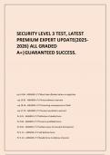  SECURITY LEVEL 3 TEST&comma; LATEST PREMIUM EXPERT UPDATE&lpar;2025-2026&rpar; ALL GRADED A&plus;&vert;GUARANTEED SUCCESS&period;