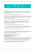 MEDSURGE 2 40 HOUR TRAINING 2024 QUESTIONS AND ANSWERS 