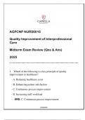 NURS6016 &lpar;CU-AGPCNP&rpar; Quality Improvement of Interprofessional Care Midterm Exam &lpar;Qns & Ans&rpar;
