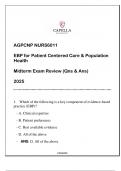 NURS6011 &lpar;CU-AGPCNP&rpar; EBP for Patient Centered Care & Population Health Midterm Exam &lpar;Qns & Ans&rpar;