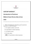NURS6207 &lpar;CU-AGPCNP&rpar; Introduction to Practicum Midterm Exam &lpar;Qns & Ans&rpar; 2025&period;