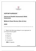 NURS6205 &lpar;CU-AGPCNP&rpar; Advanced Health Assessment Skills Immersion Midterm Exam
