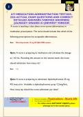 ATI MEDICATION ADMINISTRATION TEST2025- 2026 ACTUAL EXAM QUESTIONS AND CORRECT  DETAILED ANSWERS &lpar;VERIFIED ANSWERS&rpar;  &vert;&vert;ALREADY GRADED A&plus;&vert;&vert;NEWEST VERSION