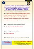 HAWAII SUBSTITUTE TEACHER COURSE2025- 2026 ACTUAL EXAM QUESTIONS AND CORRECT  DETAILED ANSWERS &lpar;VERIFIED ANSWERS&rpar;  &vert;&vert;ALREADY GRADED A&plus;&vert;&vert;NEWEST VERSION