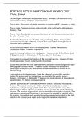  PORTAGE BIOD 151 ANATOMY AND PHYSIOLOGY FINAL EXAM