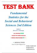 Test Bank for Fundamental Statistics for the Social and Behavioral Sciences&comma; 2nd Edition Tokunaga 