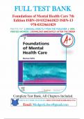 Test Bank For Foundations of Mental Health Care 7th Edition by Michelle Morrison-Valfre 9780323661829&comma; All Chapters 1-33&comma; A&plus; guide&period;