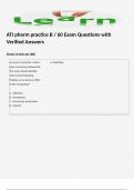 ATI pharm practice B &sol; 60 Exam Questions with Verified Answers