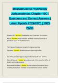 PSYCHOLOGY JURISPRUDENCE PACKAGE DEAL EXAMS&colon;&colon;&colon;&colon; Q&A LATEST 2024&sol;2025