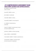 ATI COMPREHENSIVE ASSESSMENT EXAM vision 2030 &colon;question and verified answers&period;