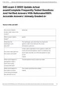 GES exam 2 &vert;2025 Update Actual exam&vert;Complete Frequently Tested Questions And Verified Answers With Rationales&vert;100&percnt; Accurate Answers &vert; Already Graded A&plus;
