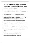 RT101 EXAM 1 fully solved & updated version &lpar;graded A&plus;&rpar;&period;