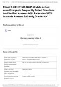EXAM 3&colon; HPHE 1520 &vert;2025 Update Actual exam&vert;Complete Frequently Tested Questions And Verified Answers With Rationales&vert;100&percnt; Accurate Answers &vert; Already Graded A&plus;
