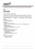 AQA AS HISTORY Italy and Fascism&comma; c1900&ndash;1945 Component 2L The crisis of Liberal Italy and the Rise of Mussolini&comma; c1900&ndash;1926 MAY 2024 Question & Mark Scheme paper