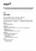 AQA AS HISTORY Wars and Welfare&colon; Britain in Transition&comma; 1906&ndash;1957 Component 2M Society in Crisis&comma; 1906&ndash;1929 MAY 2024 Question and Final Mark Scheme papers