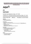 AQA AS HISTORY Revolution and dictatorship&colon; Russia&comma; 1917&ndash;1953 Component 2N TheRussian Revolution and the Rise of Stalin&comma; 1917&ndash;1929 Question Paper and Final Marking Scheme