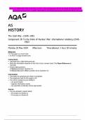 AQA AS HISTORY The Cold War&comma; c1945&ndash;1991 Component 2R To the brink of Nuclear War&colon; international relations&comma; c1945&ndash;1963 MAY 2024 Question Paper and Final Mark Scheme