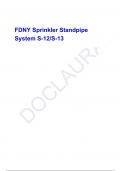 FDNY Sprinkler Standpipe System S-12&sol;S-13