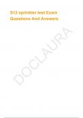 S12 sprinkler test Exam Questions And Answers