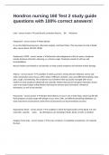 Hondros nursing 160 Test 2 study guide questions with 100&percnt; correct answers&excl;