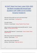 NC BLET State Final Exam Latest 2024 -2025  Test Bank Complete 450 Actual Exam  Questions with 100&percnt; Correct Verified  Answers&sol; Graded A&plus;