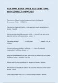 AUA FINAL STUDY GUIDE 2025 QUESTIONS WITH CORRECT ANSWERS&excl;&excl;