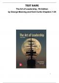 Test Bank for The Art of Leadership&comma; 7th Edition  by George Manning and Kent Curtis Chapters 1-20