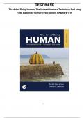Test Bank  for The Art of Being Human&comma; The Humanities as a Technique for Living  12th Edition by Richard Paul Janaro Chapters 1-16 