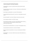 Hondros Nursing 160&colon; Final Exam Preparation