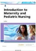 Test Bank Introduction to Maternity and Pediatric Nursing 8th edition Leifer&vert; ALL CHAPTERS