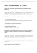 Nursing 160&colon; Comprehensive Test 1 Review