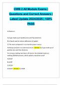 CWB 2 All Module Exams &vert; Questions and Correct Answers &vert; Latest Update 2024&sol;2025 &vert; 100&percnt; PASS