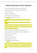 Fluids & Electrolytes NCLEX Questions