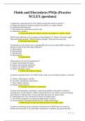Fluids and Electrolytes PNQs &lpar;Practice NCLEX questions&rpar;