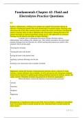 Fundamentals Chapter 42 Fluid and Electrolytes Practice Questions