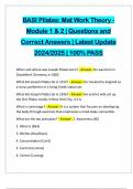 BASI Pilates&colon; Mat Work Theory - Module 1 & 2 &vert; Questions and Correct Answers &vert; Latest Update 2024&sol;2025 &vert; 100&percnt; PASS